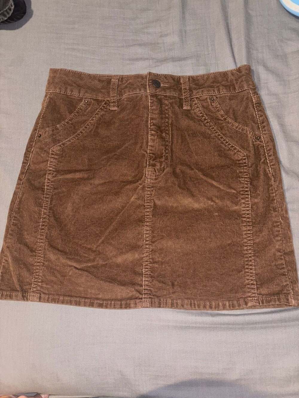 Time and Tru Brown Corduroy Mini Skirt